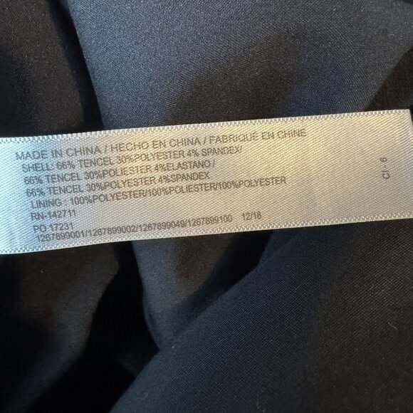 Eloquii Ruched 3/4 Sleeve Blazer Womens Black Open Front Shawl Collar Size 22 - Picture 6 of 15